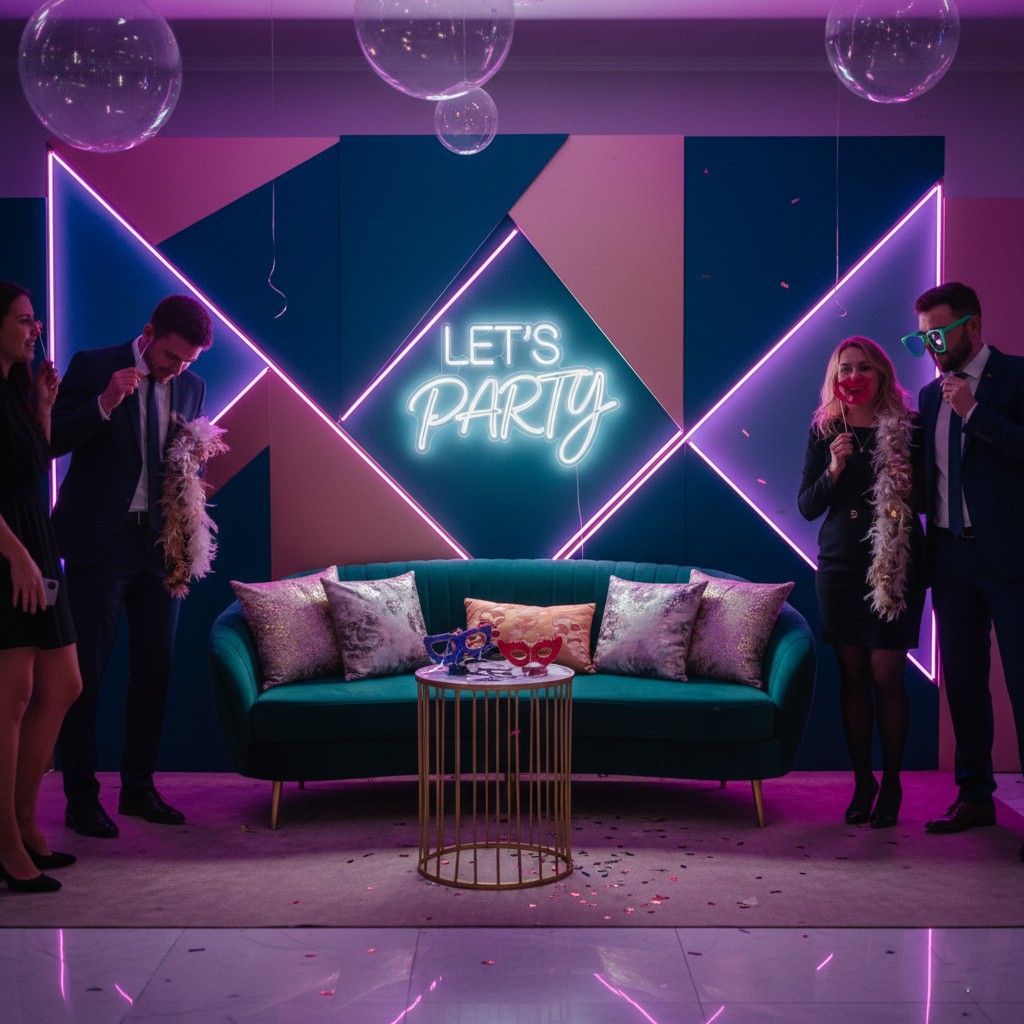 Photo zone design installation